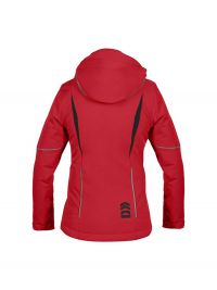 Rote Arbeits Winterjacke Damen